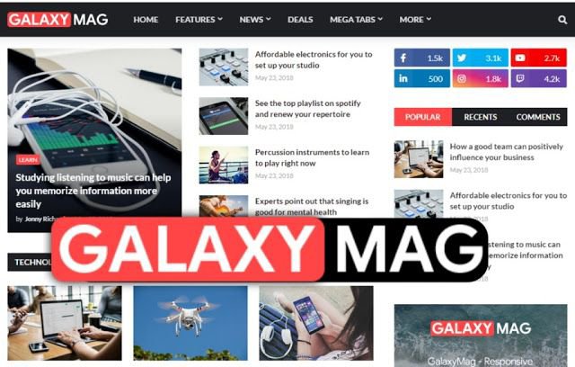 GalaxyMag Magazine Blogger Template